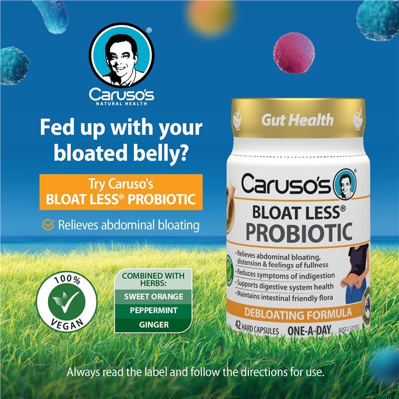 Carusos Probiotic Bloat Less 42 Capsules