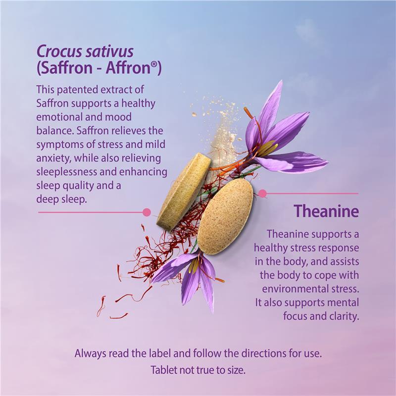 Carusos Saffron + L Theanine 30 Tablets