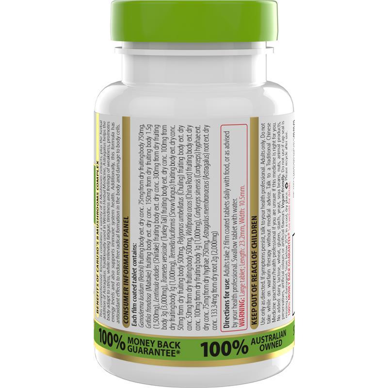 Carusos Mushroom Complex 60 Capsules