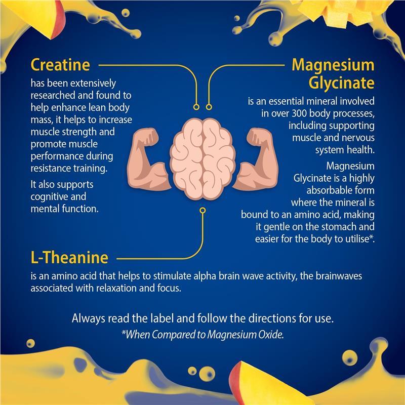 Carusos Creatine + L Thean + Mag-Gly Powder 225g