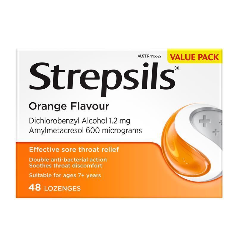 Strepsils Orange 48 Lozenges