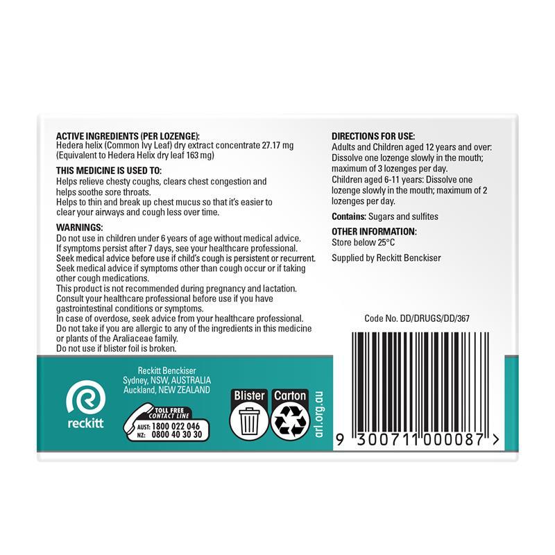 Strepsils Herbal Chesty Cough+ Lozenges Honey Lemon 48 Pack
