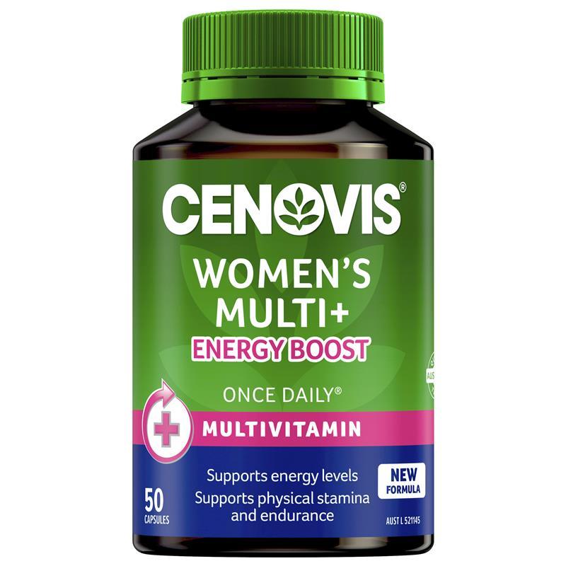 Cenovis Womens Multi + Energy Boost 50 Capsules