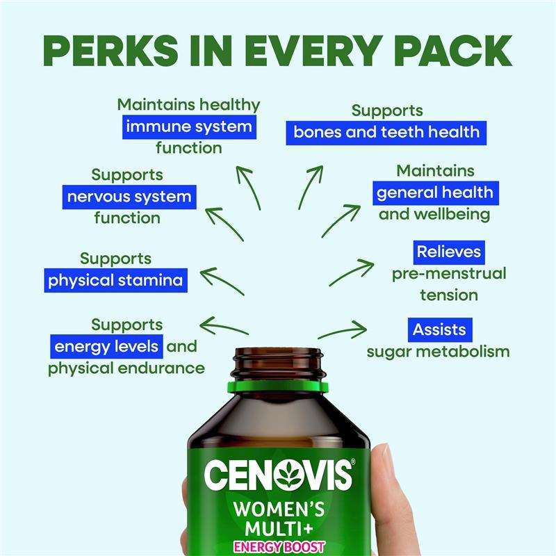 Cenovis Womens Multi + Energy Boost 50 Capsules