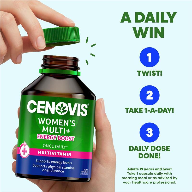 Cenovis Womens Multi + Energy Boost 50 Capsules