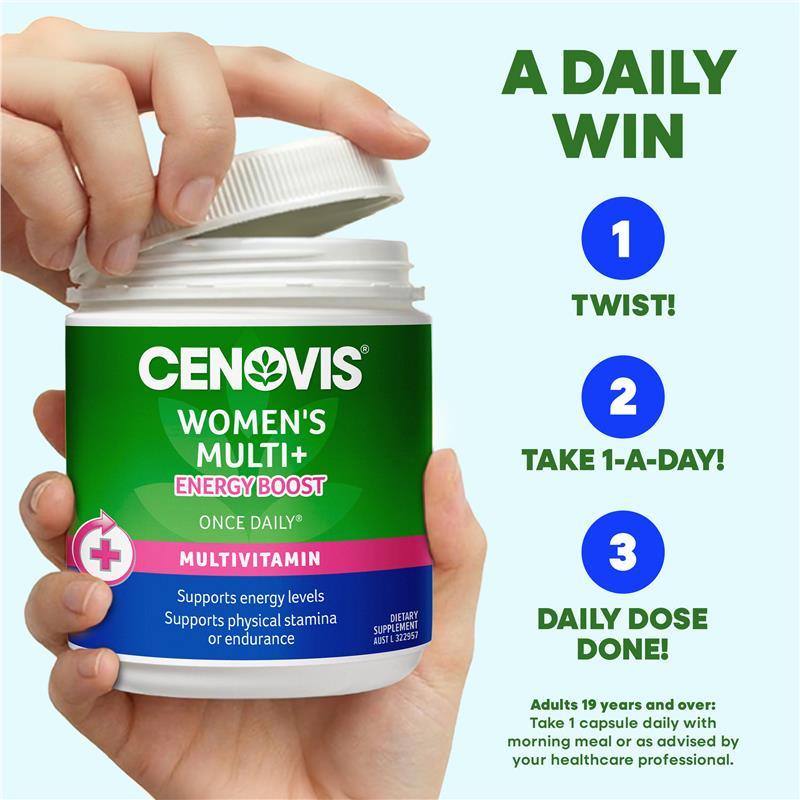 Cenovis Womens Multi + Energy Boost 150 Capsules