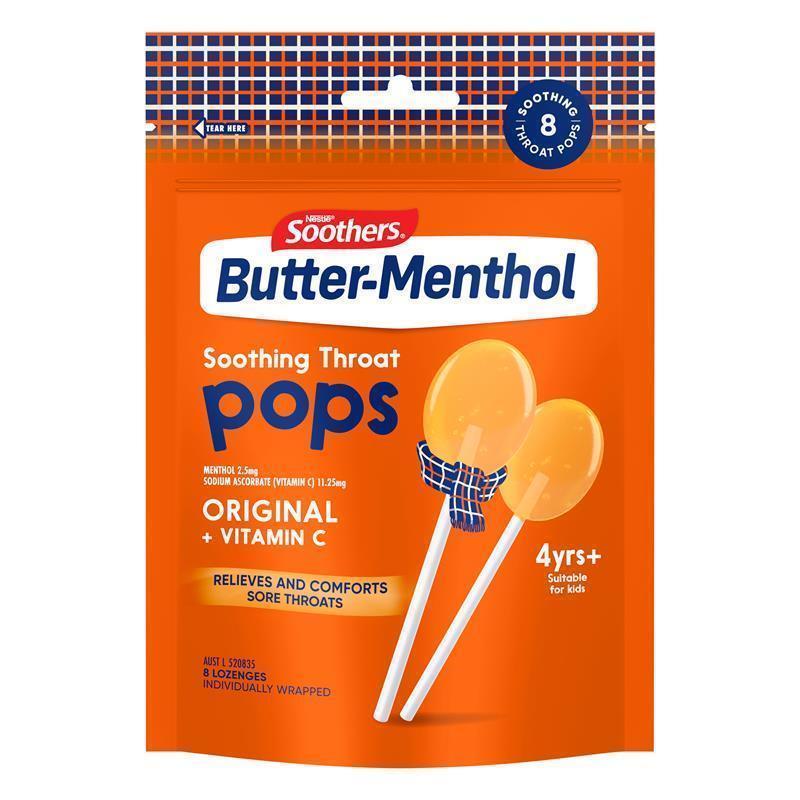 Nestle Buttermenthol Soothing Throat Pop 8 Pack