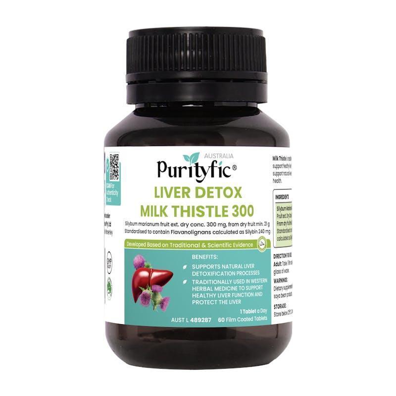 Purityfic Liver Health Milk Thistle 300 (60 Film Coated Tablets) 1Bottle