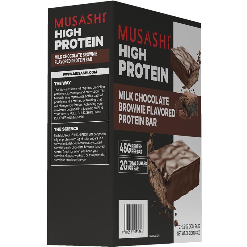 Musashi High Protein Bar Choc Brownie 90g 4 Pack