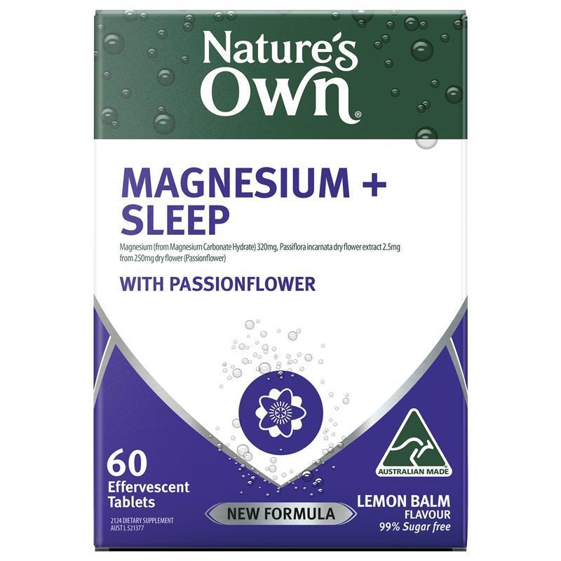 Nature's Own Magnesium + Sleep Effervescent 60 Tablets