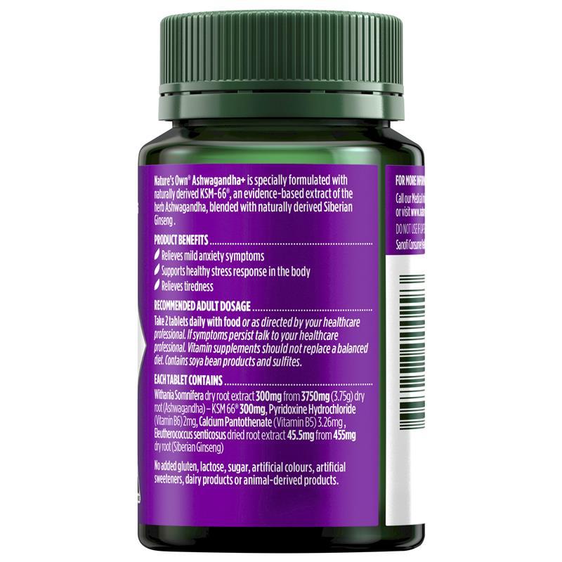 Nature's Own Ashwagandha + 60 Tablets