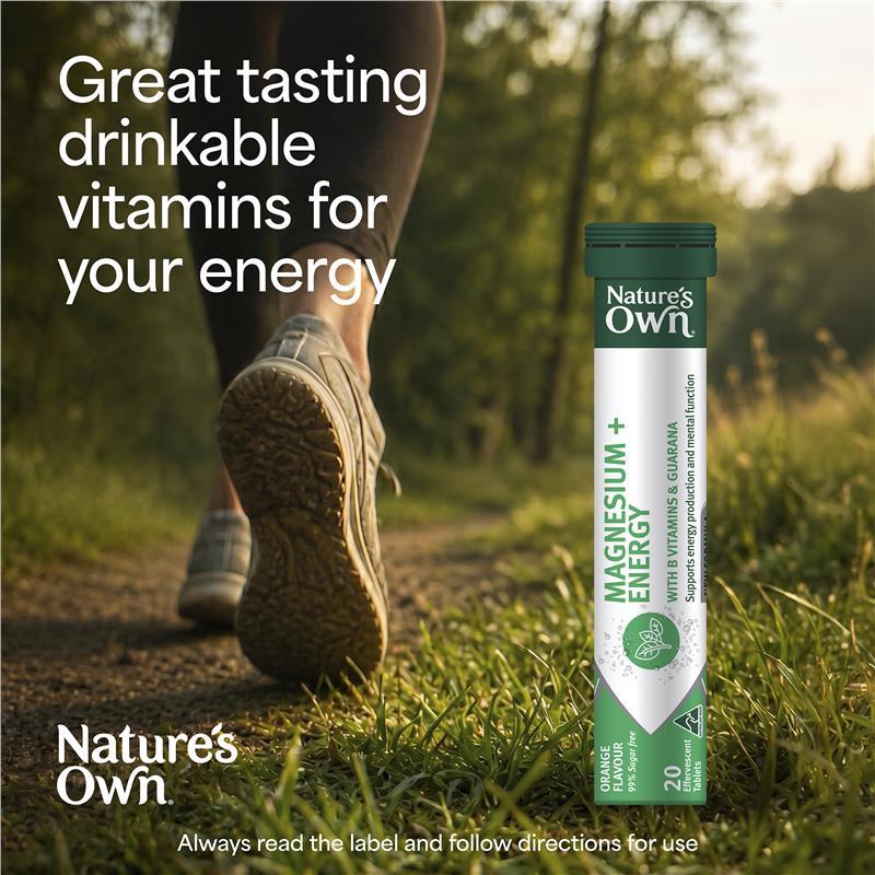 Nature's Own Magnesium + Energy Effervescent 20 Tablets