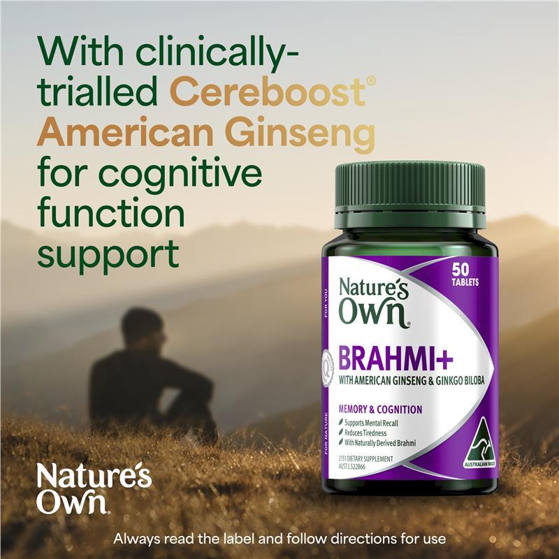 Nature's Own Brahmi+ 50 Tablets