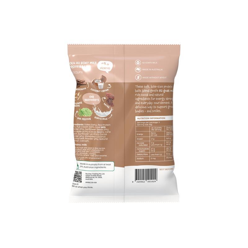 Oli6 A2 Goat Milk Protein Balls Chocolate 50g