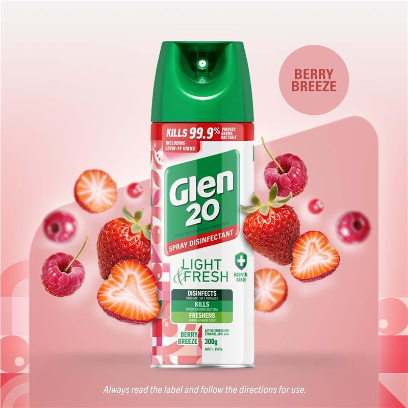 Glen 20 All In One Disinfectant Spray Berry Breeze 300g