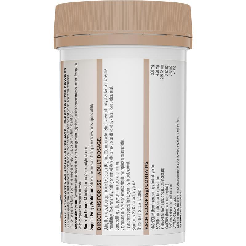 Swisse Ultiboost Magnesium Glycinate + Electrolytes Powder 144g