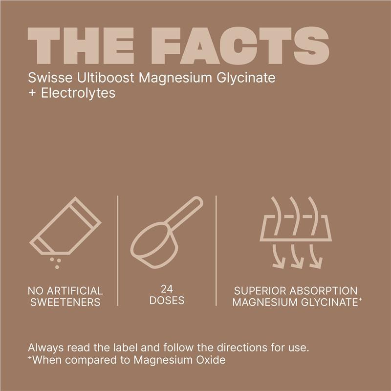 Swisse Ultiboost Magnesium Glycinate + Electrolytes Powder 144g