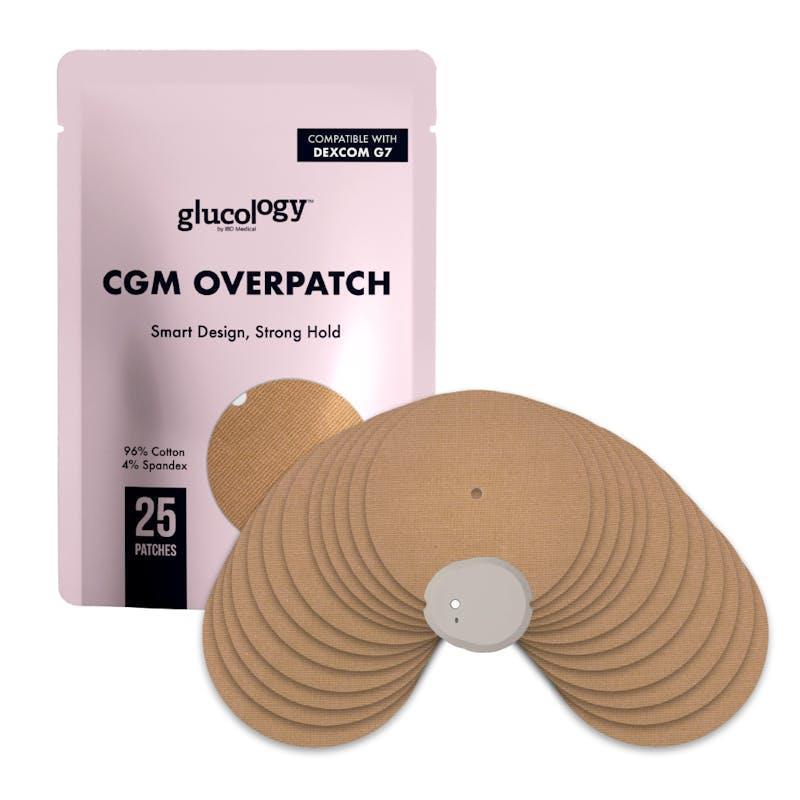 Glucology Dexcom G7 Sensor Shield CGM Overpatch 25 Patches Beige Beige