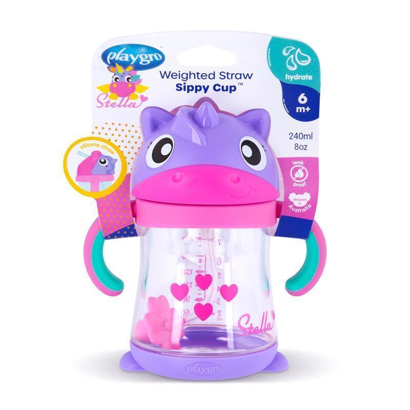 Playgro Stella Weighted Straw Sippy Cup 6m+