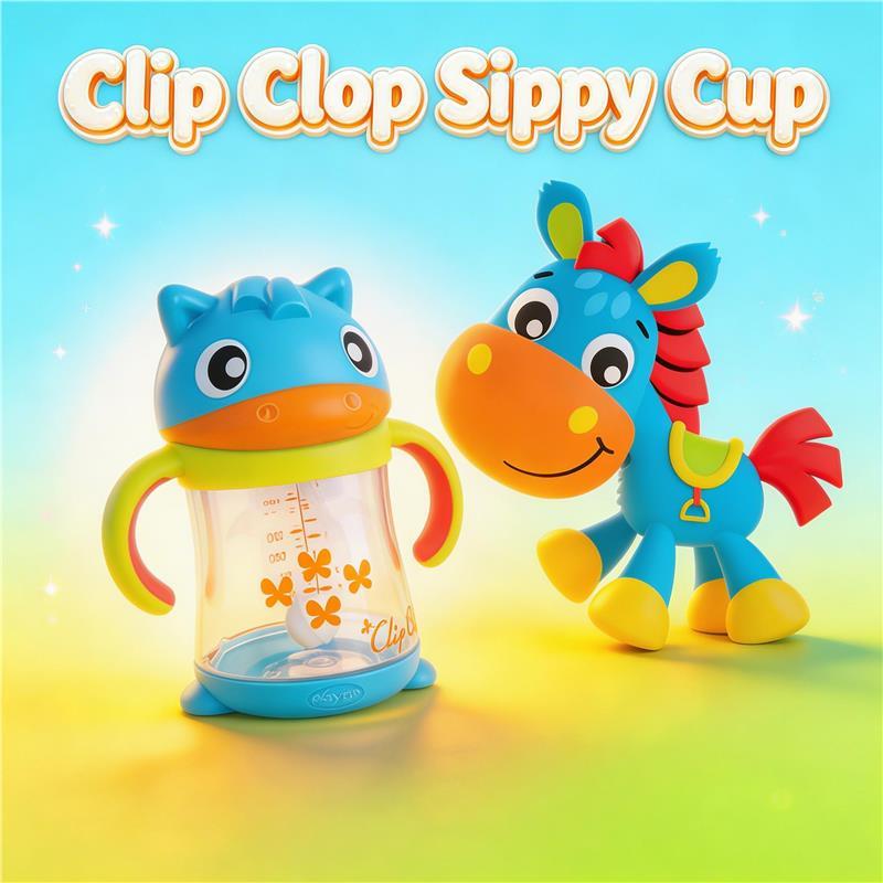 Playgro Clip Clop Weighted Straw Sippy Cup 6m+