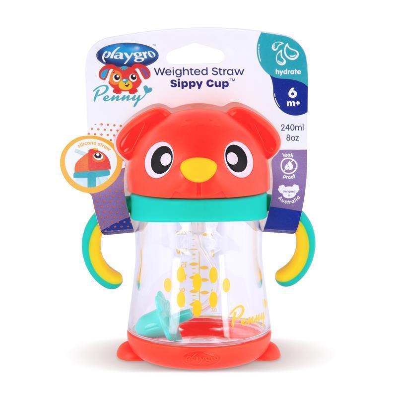 Playgro Penny Weighted Straw Sippy Cup 6m+