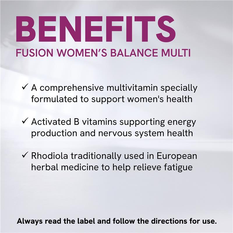Fusion Women's Balance Daily Multivitamins 60 Tablets