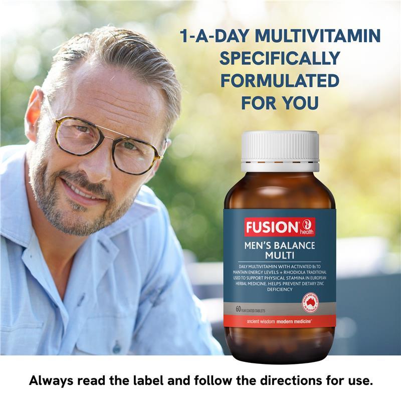 Fusion Men's Balance Daily Multivitamins 60 Tablets