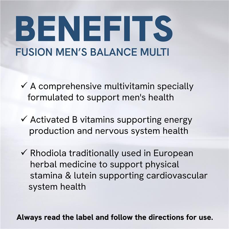 Fusion Men's Balance Daily Multivitamins 60 Tablets