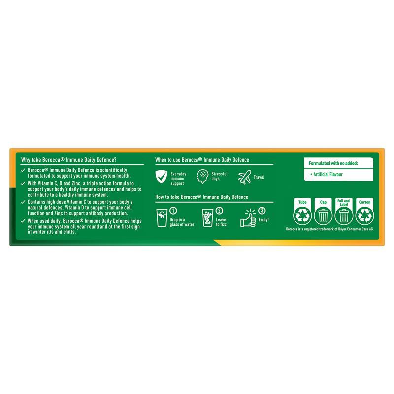 Berocca Immune Daily Defence Lemongrass & Ginger 15 Effervescent Tablets