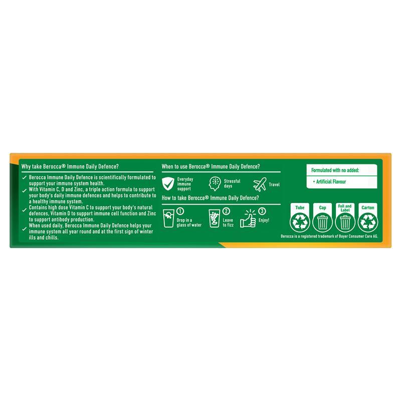 Berocca Immune Daily Defence Lemongrass & Ginger 30 Effervescent Tablets