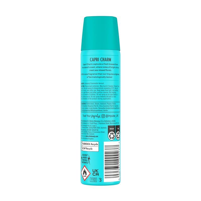 Impulse Body Spray Capri Charm 75ml