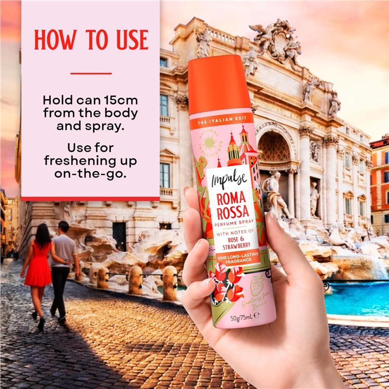 Impulse Body Spray Roma Rosa 75ml