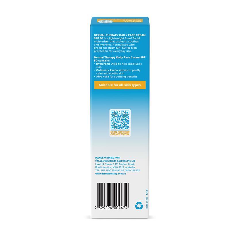 Dermal Therapy Daily Face Cream SPF 50 50ml