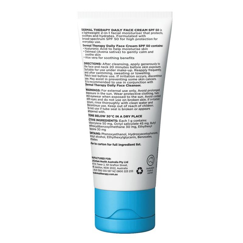 Dermal Therapy Daily Face Cream SPF 50 50ml
