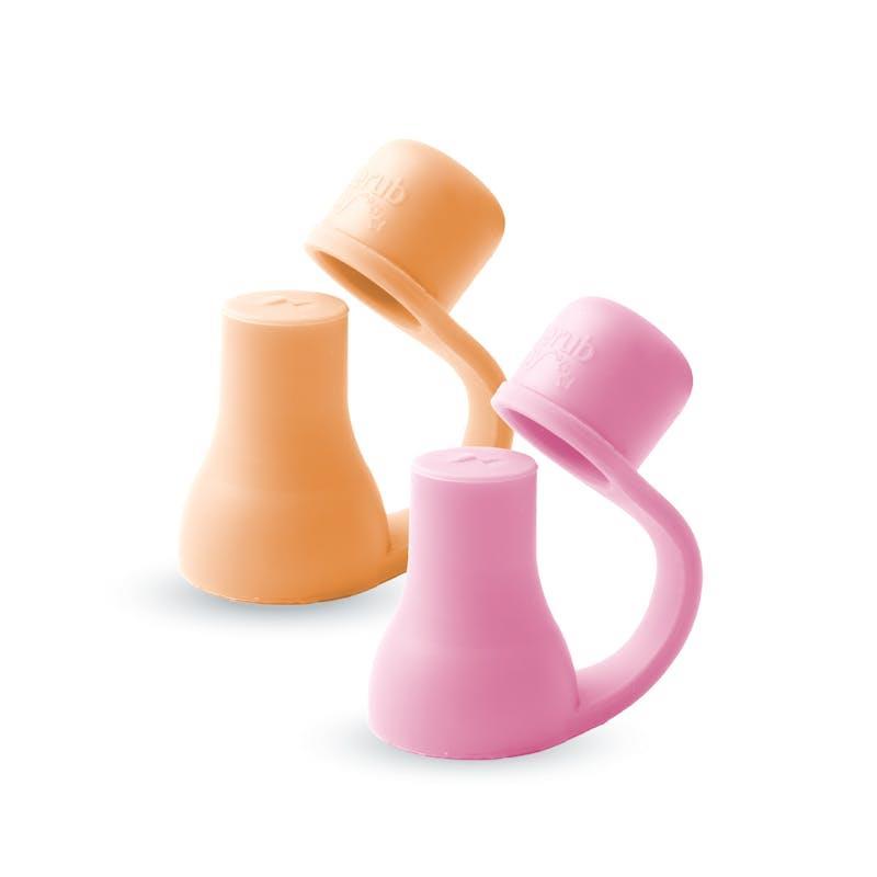 Cherub Baby Reusable Food Pouches 120ml+Food Pouch Spoons & Spouts Animal Dusty Rose Sand Bundle