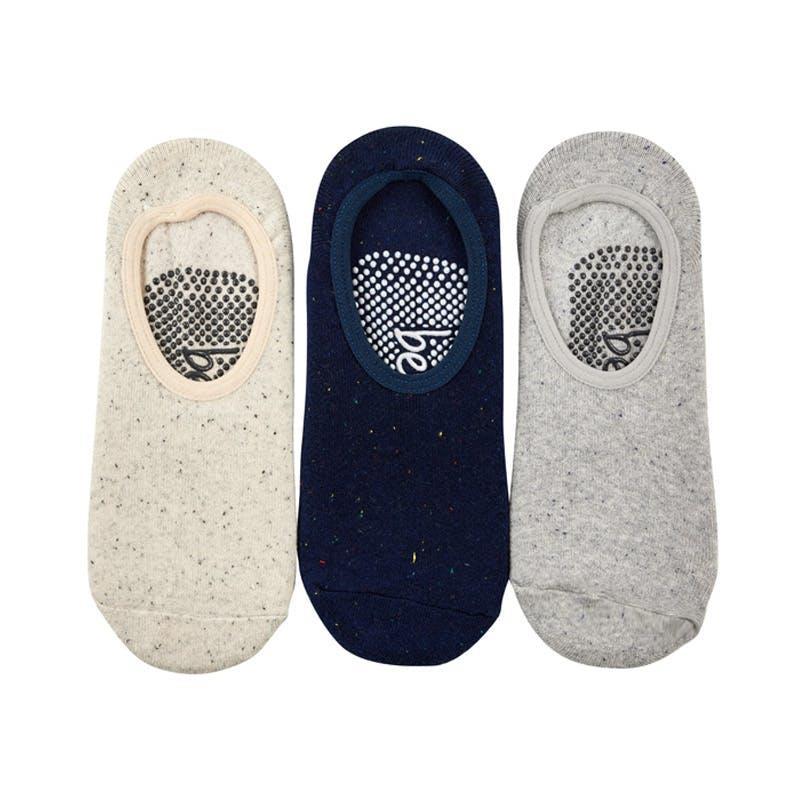 Benefeet 9 Pairs of Studio Socks with Terry Lining & Non-Slip - Nep Yarn Size 5-10