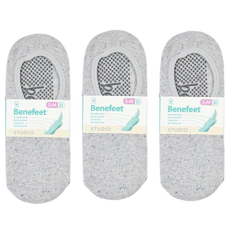 Benefeet 9 Pairs of Studio Socks with Terry Lining & Non-Slip - Nep Yarn Size 5-10