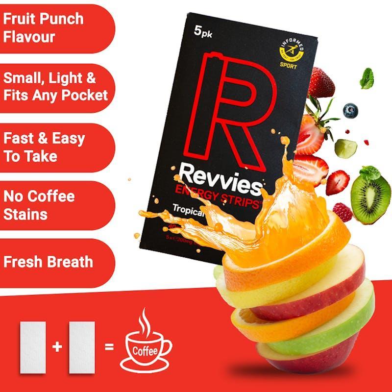 Revvies Energy Strips Tropical Hit 5 Pack (25 strips)