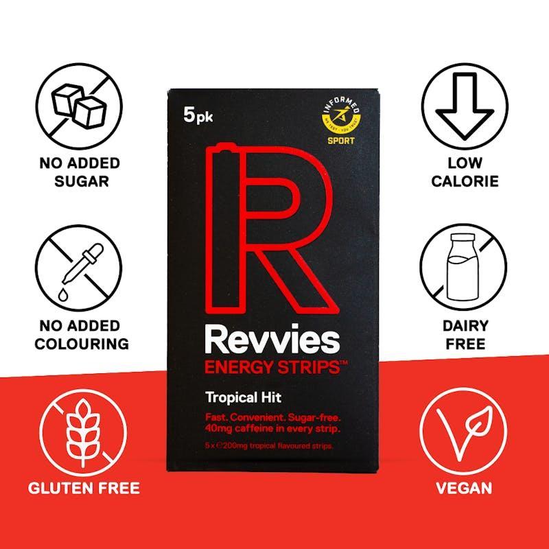 Revvies Energy Strips Tropical Hit 5 Pack (25 strips)