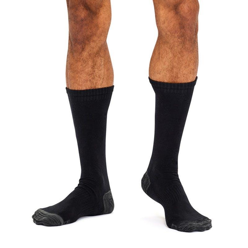Jack of All Trades 12 Pairs of Men's Top to Toe Comfort Socks - Black Size 11-14