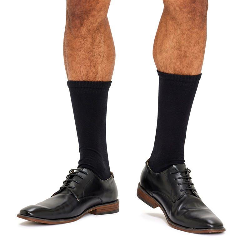 Jack of All Trades 12 Pairs of Men's Top to Toe Comfort Socks - Black Size 11-14