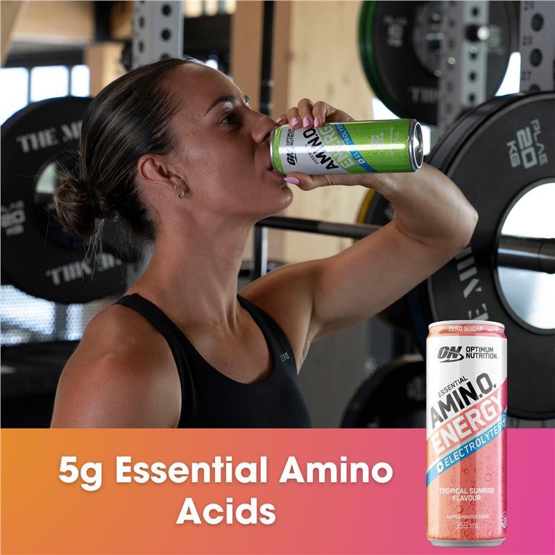 Optimum Nutrition Amino Energy Sparkling + Electrolytes Tropical Sunrise 355ml