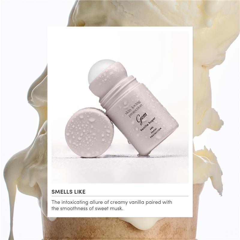 Gem Skin-Loving Antiperspirant Deodorant Roll On Vanilla Sugar 50ml