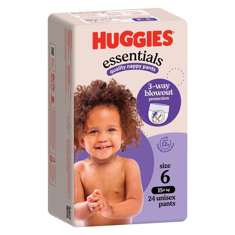Huggies Essentials Nappy Pants Size 6 (15+kg) 24 Pack