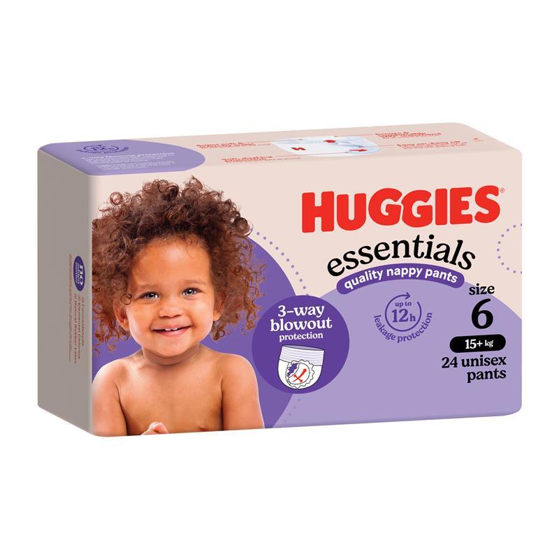 Huggies Essentials Nappy Pants Size 6 (15+kg) 24 Pack