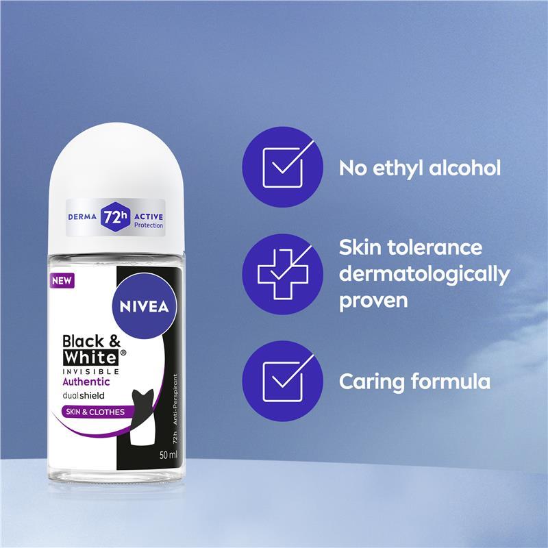 NIVEA Women Deodorant Roll On Black & White Authentic 50ml