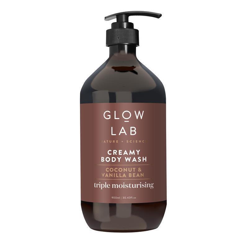 Glow Lab Coconut & Vanilla Bean Creamy Body Wash 900ml