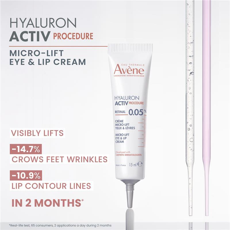 Avene Hyaluron Activ Procedure Micro-Lift Eye & Lip Cream 15ml