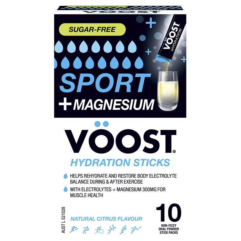 Voost Sport + Magnesium Citrus Stick 10 Pack