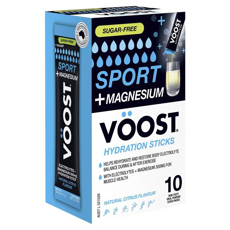 Voost Sport + Magnesium Citrus Stick 10 Pack